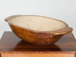 Vintage Small Handmade Wooden Dough Bowl