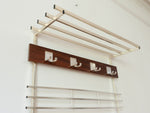 GERMAN WALL HANGING TEAK COAT RACK