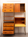 1960s Staples Ladderax Teak Double Shelving System