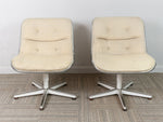 Pair of Vintage Charles Pollock Executive Swivel Chairs for Knoll Furniture
