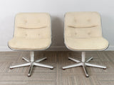 Pair of Vintage Charles Pollock Executive Swivel Chairs for Knoll Furniture