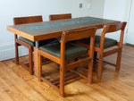 1970s German Copper, Resin and Rosewood Coffee or Dining Table