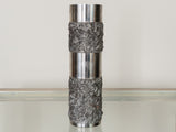 Midcentury Brutalist BMF Steel Cylinder Vase