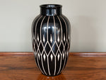 MIDCENTURY ANTON PIESCHE SGRAFFITO DIAMOND GERMAN POTTERY VASE