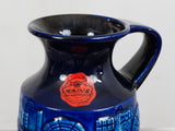 1970's Blue Bay Keramik West German Pottery Vase