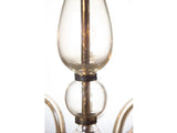 Elegant Large Vintage Eight-Arm Murano Amber Glass Chandelier