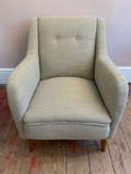 Pair of 1950s French Reupholstered Armchairs