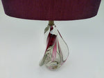 Val St Lambert Purple Glass Lamp Base