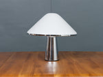 1970s iGuzzini Chrome and Lucite Mushroom Table Lamp