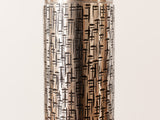 1970's German BMF Decorative Conical Metal Cylinder Vase