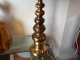 Pair 1950's Solid Brass Stiffel Table Lamps