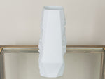 1970'S LARGE KAISER FOSSIL WHITE BISQUE OP ART VASE