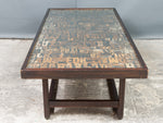 Large Vintage Print Block Coffee Table