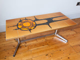 1960s Tiled Top and Chrome Coffee Table