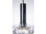 1960s Clear Glass Bubble Hanging Light by Helena Tynell for Glashutte Limburg