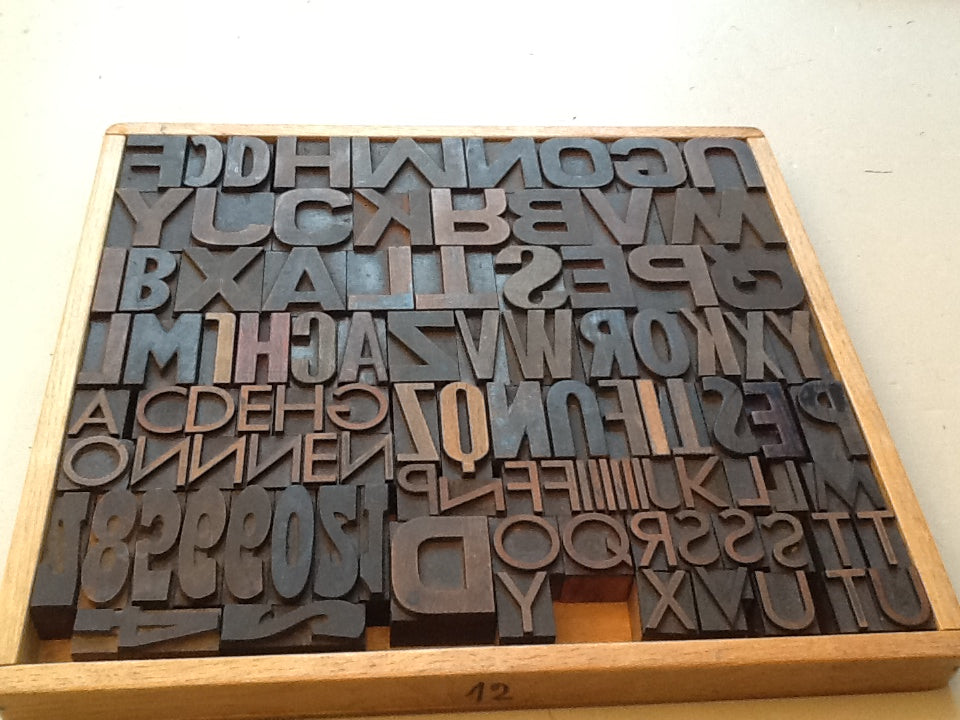 VINTAGE PRINTING BLOCKS - Letters and Numbers – retro living uk
