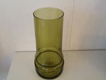 Large Riihimaki Olive Green Glass Vase By Tamara Aladin