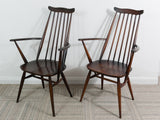 Pair of Ercol Windsor Goldsmith 369A Carver Chairs