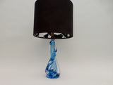 Val Saint Lambert Blue Lamp