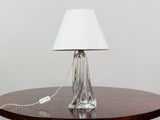 1960s Large Val St Lambert Clear Crystal Lamp Base