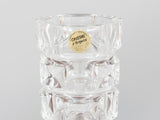 1960s CRISTAL D'Arques French Lead Crystal Faceted Vase
