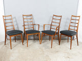 Set of 8 Danish Teak Ladder back Niels Koefoed Dining Chairs for Koefoed Hornslet
