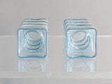 1970s PAIR OF VINTAGE AQUA FINNISH VASES