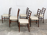 6 Danish Rosewood & Leather Dining Chairs