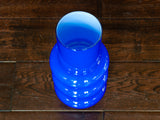 Vintage Swedish Ryd Cobalt Blue Cased Glass Hoop Vase