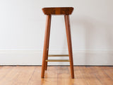 Vintage Bentwood Solid Teak Ply Bar Stool