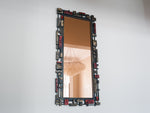 1970s Brutalist American Syroco Multicoloured Rectangular Mirror