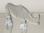 1970s Swedish Kosta Boda Rhinoceros Art Glass Figurine