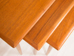 Set of 3 1960s Danish Teak Nesting Tables by Poul Hundevad for Fabian