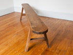 Antique Trestle Style French Oak Bench