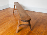 Antique Trestle Style French Oak Bench