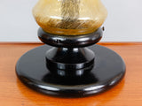 1970s Doria Leuchten Amber Glass Mushroom Table Lamp