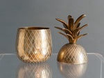 VINTAGE LARGE BRASS PINEAPPLE ICE BUCKET