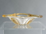 French Art Yellow and Clear Glass Bowl