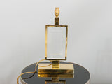 Vintage 1970s Italian Lucite and Brass Table Lamp