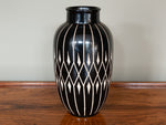 MIDCENTURY ANTON PIESCHE SGRAFFITO DIAMOND GERMAN POTTERY VASE