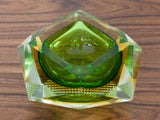 1970s Diamond Shaped Murano Sommerso Glass Bowl or Ashtray
