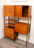 1960s Staples Ladderax Teak Double Shelving System