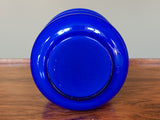 Vintage Swedish Ryd Cobalt Blue Cased Glass Hoop Vase