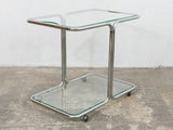 French Chrome and Glass Drinks Trolley