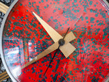 1970's Square German Atlanta Exclusive Fat Lava Style Wall Clock