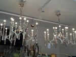 Pair Sciolari 1960's Chrome Chandeliers