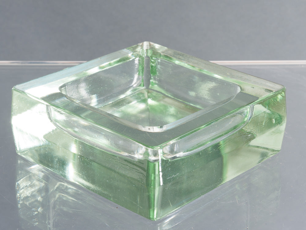 Vintage Square Heavy Glass Ashtray – retro living uk