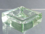 Vintage Square Heavy Glass Ashtray