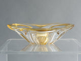 French Art Yellow and Clear Glass Bowl