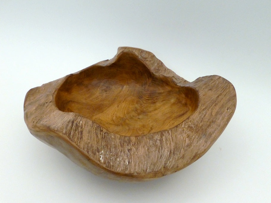 Solid Teak Handmade Root Bowl – retro living uk